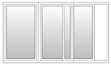 This is Keystone's 3 panel slider vinyl window.